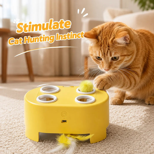 Automatic Whack‑a‑Mole Cat Toy Rechargeable - ProPawPet.com