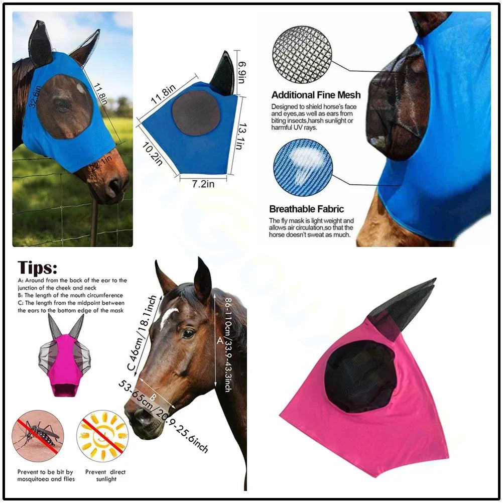 Horse Face Shields Anti Fly Masks Anti - ProPawPet.com