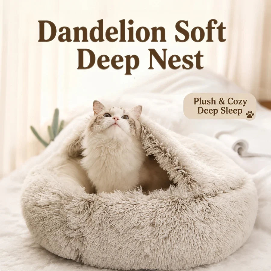 Cozy Cat Bed Shell-Shaped Semi-Enclosed - ProPawPet.com