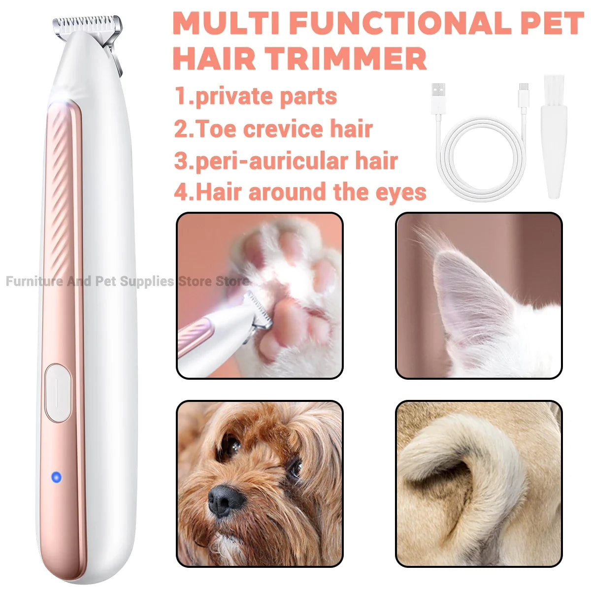 New LED Lighting Pet Paw Hair Trimmer Cat - ProPawPet.com