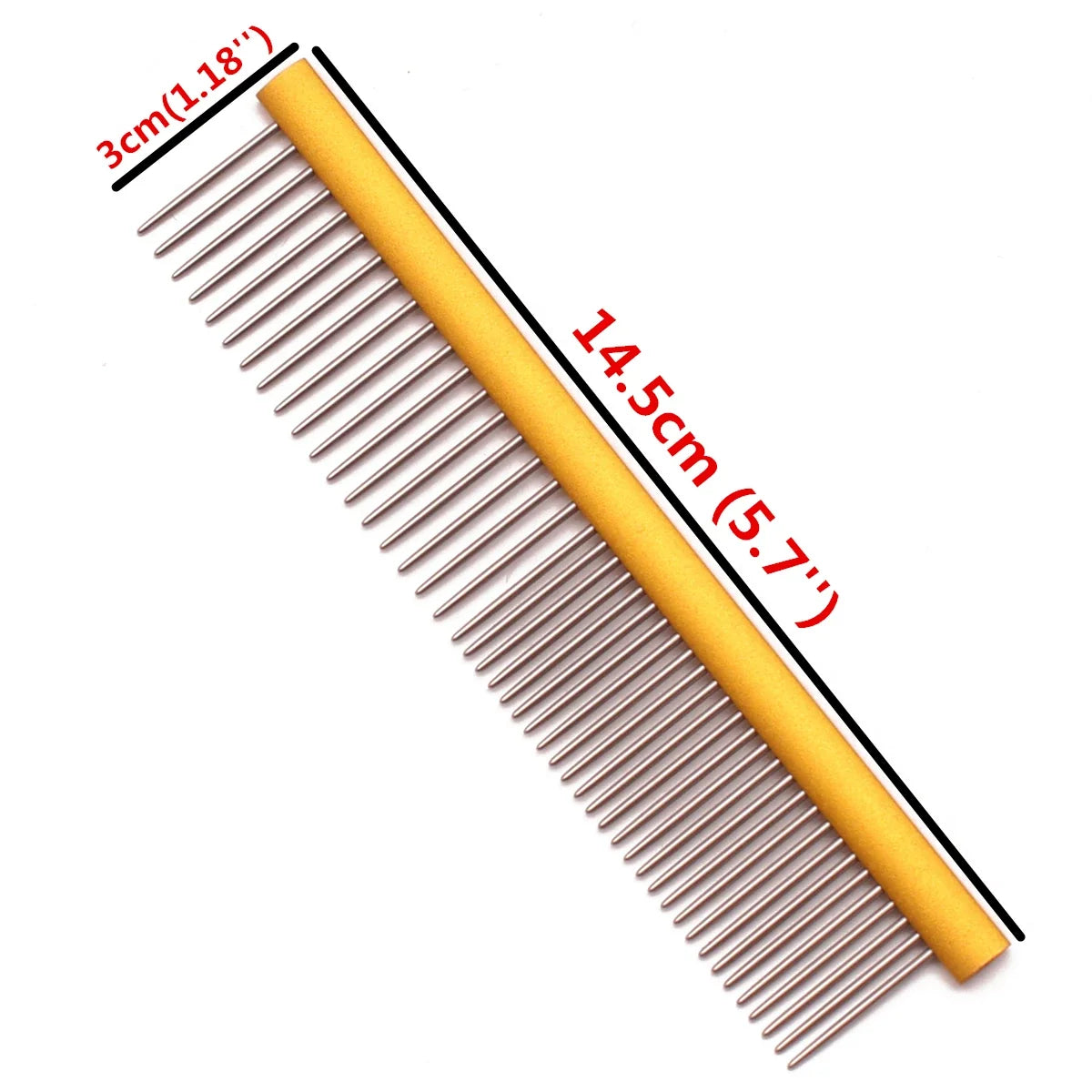 Puppy Grooming Comb Aluminum Handle Pink - ProPawPet.com