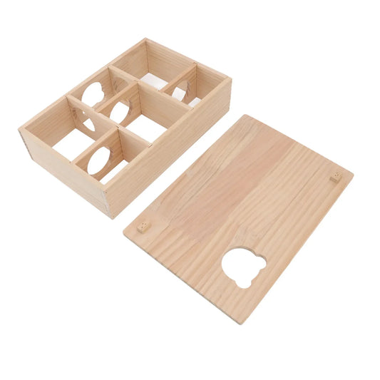 Hamster House Log Movable Roof Stable 6 - ProPawPet.com