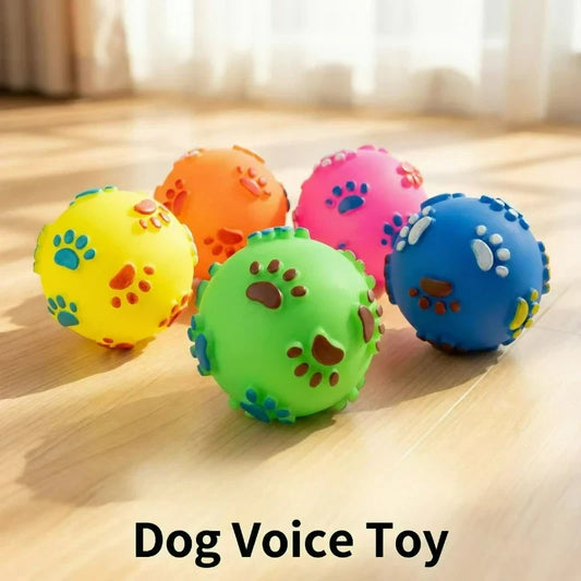 1pc Random Color Footprint Dog Toy Sound - ProPawPet.com