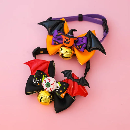 New Adjustable Bat Wings & Eyeball Bow Tie - ProPawPet.com