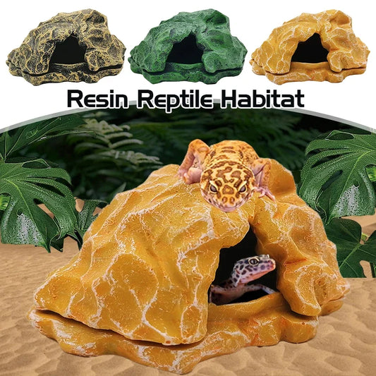 Resin Simulated Rock Reptile Hideout - ProPawPet.com