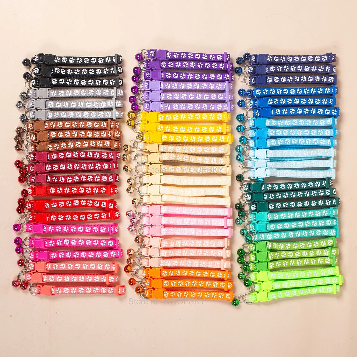 10pcs Colorful Pet Collars with Bell 23 - ProPawPet.com