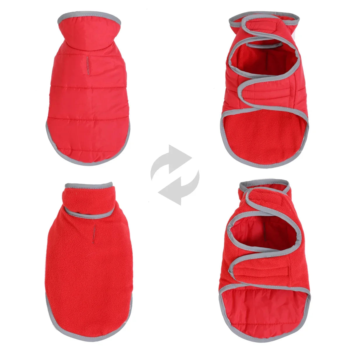 Reversible Dog Coat For Winter Fleece Warm - ProPawPet.com