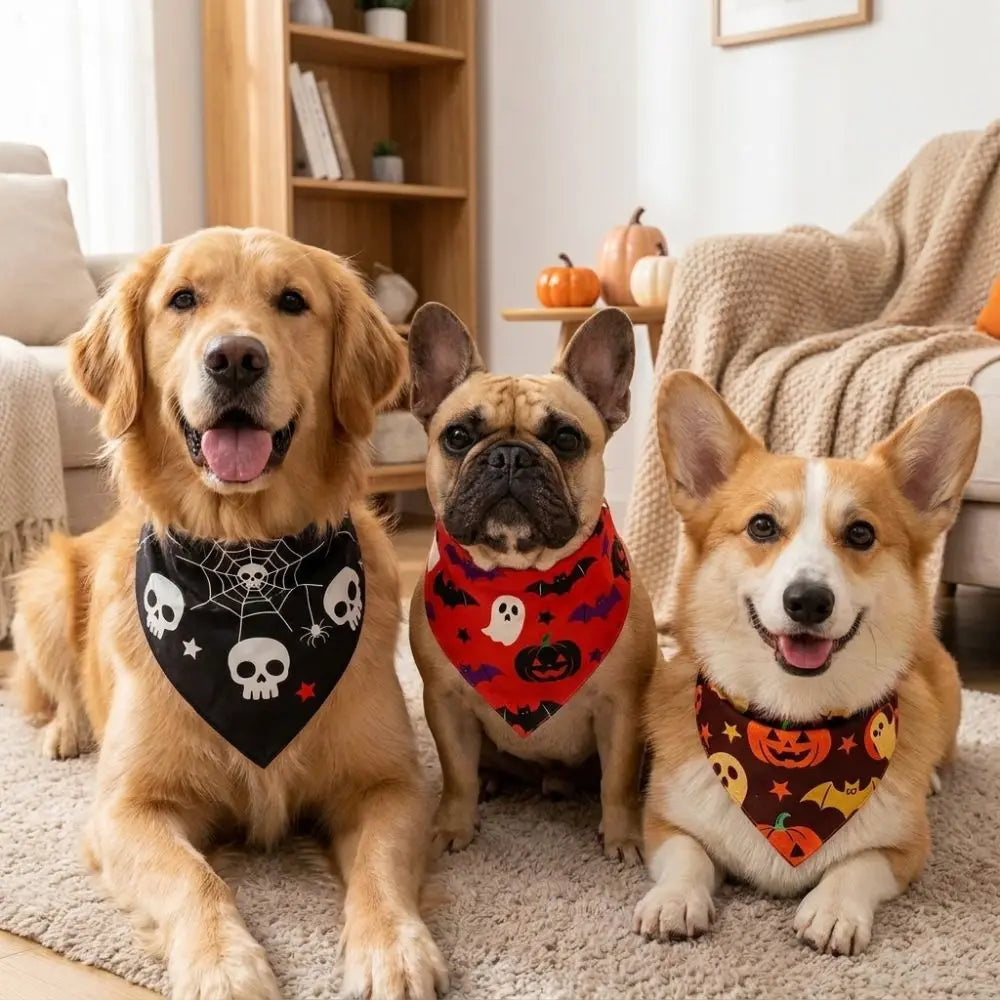 Polyester Pet Halloween Bandana Pumpkin - ProPawPet.com