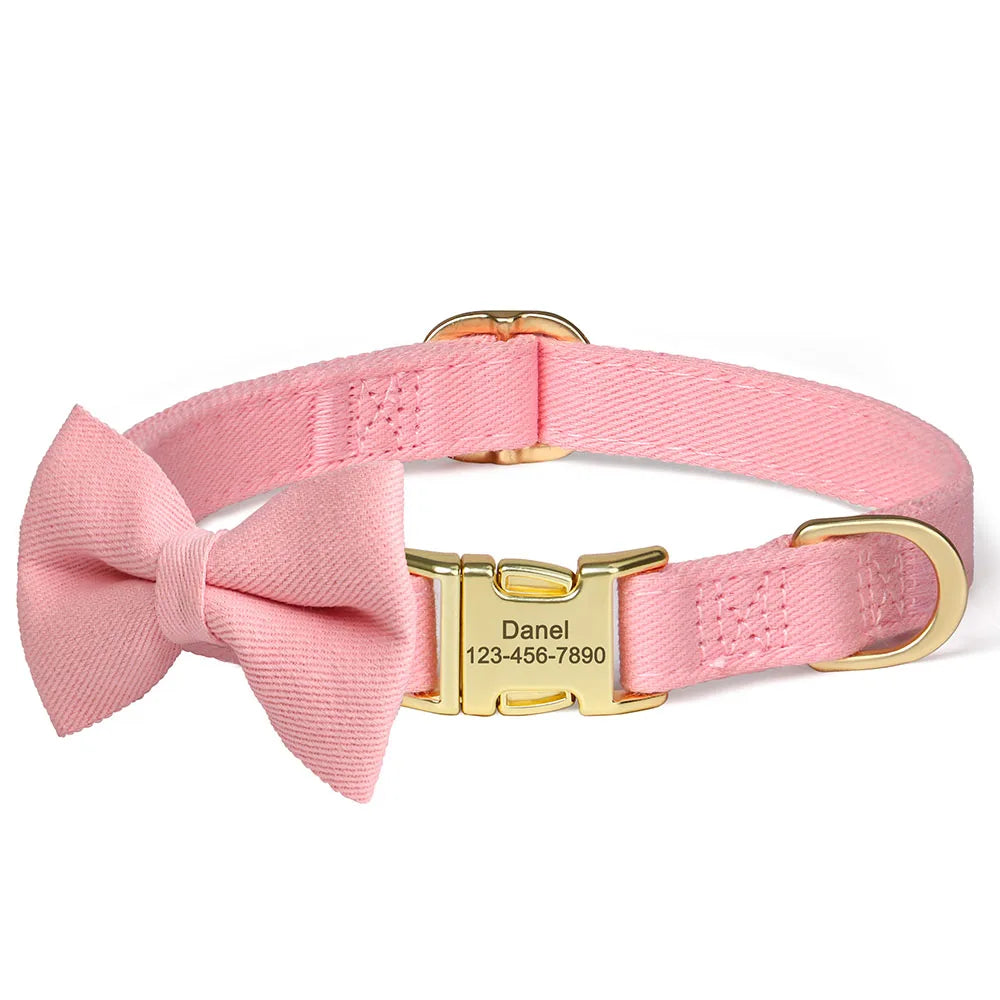 Personalized Dog Collar Cute Bowtie Dog - ProPawPet.com