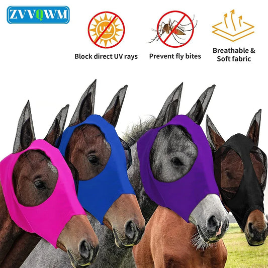 1Pcs Horse Fly Mask with Ears,Horses Face - ProPawPet.com