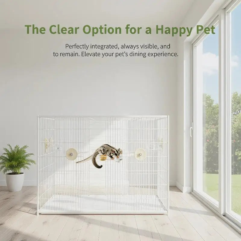 New Clear Acrylic Pet Feeder Bowl Cage - ProPawPet.com