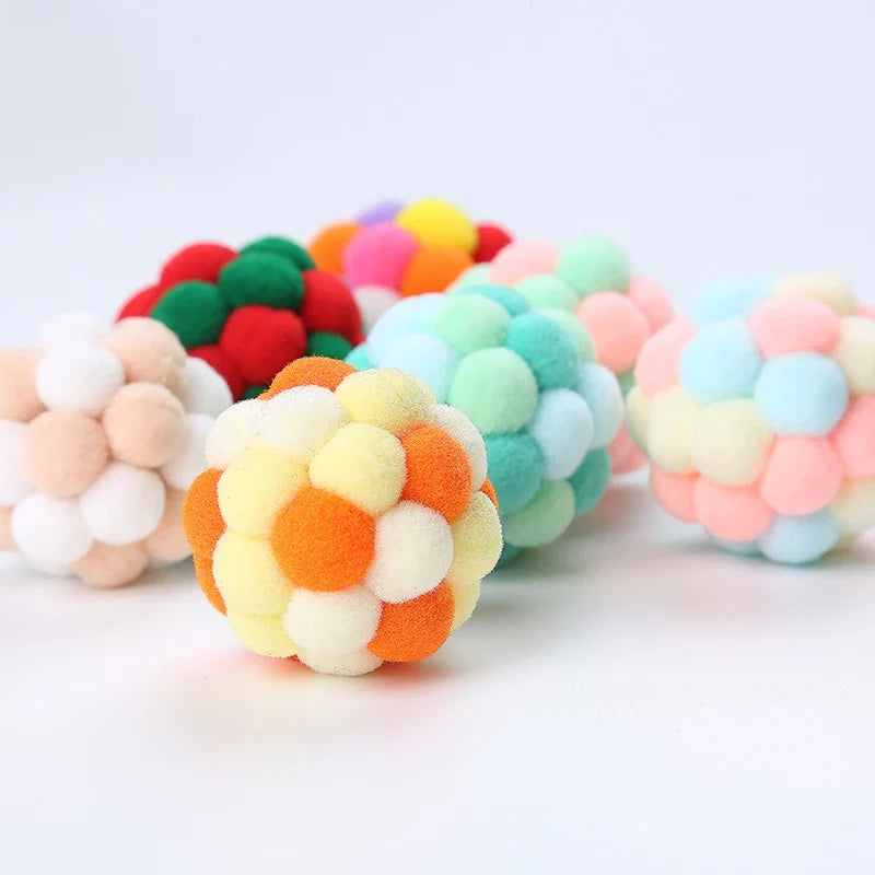 Cat toys Colorful handmade bell ball Elastic - ProPawPet.com