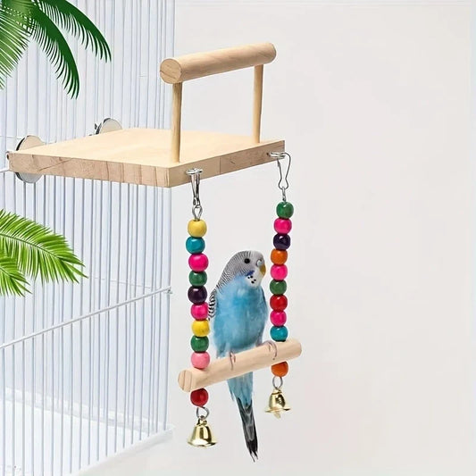 Wooden Bird Perch Platform Stand Parrot - ProPawPet.com