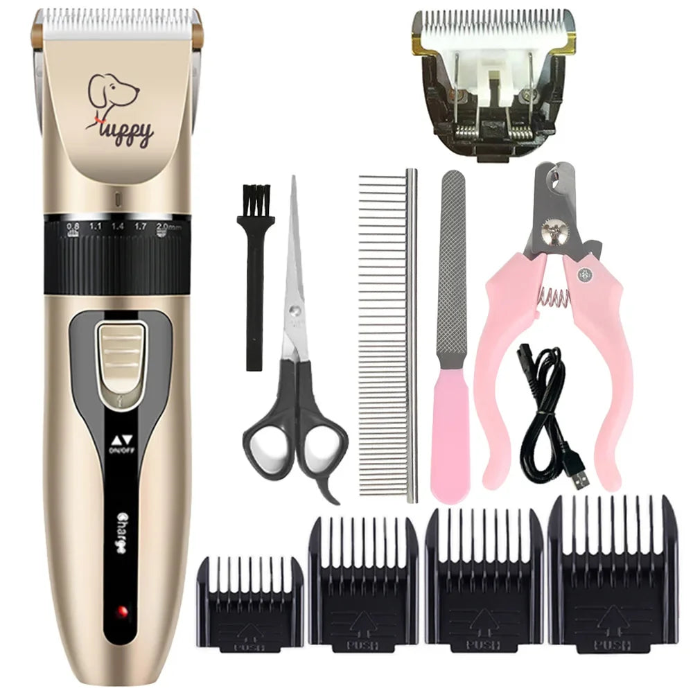 Dog & Cat Clipper Hair Grooming Haircut Pet Shaver Full, Rechargeable