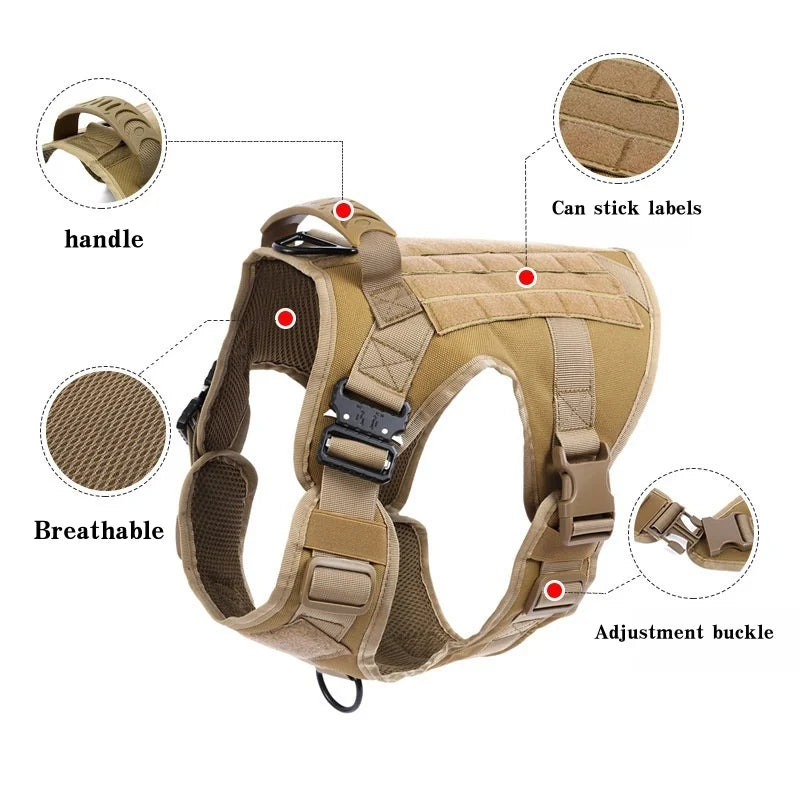 Tactical Dog Harness, Adjustable No-Pull - ProPawPet.com
