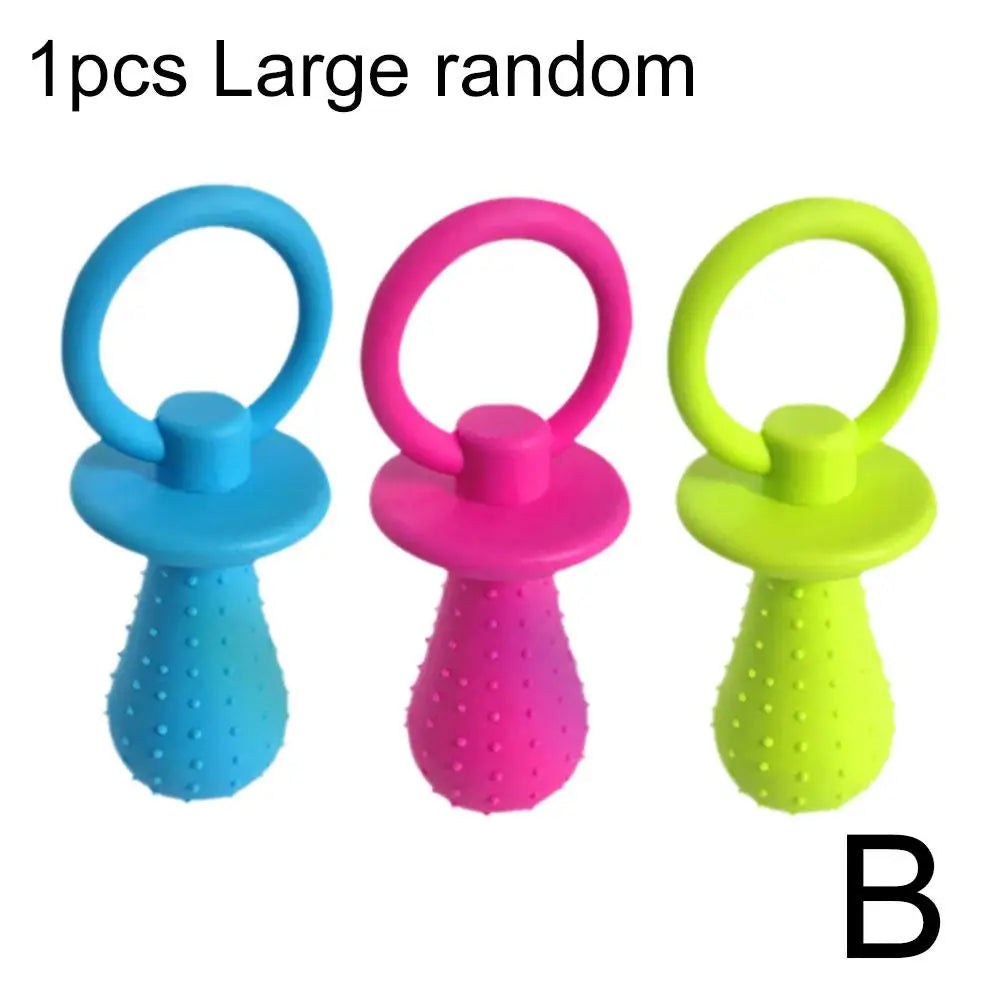 TPR Rubber Dog Pacifier Plaything with Bell for Teething Pet – Dog Supplies