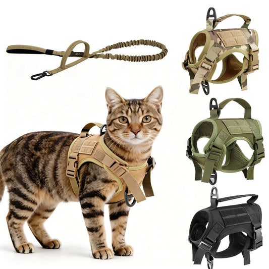 Tactical Cat Harness Vest and Lead Set