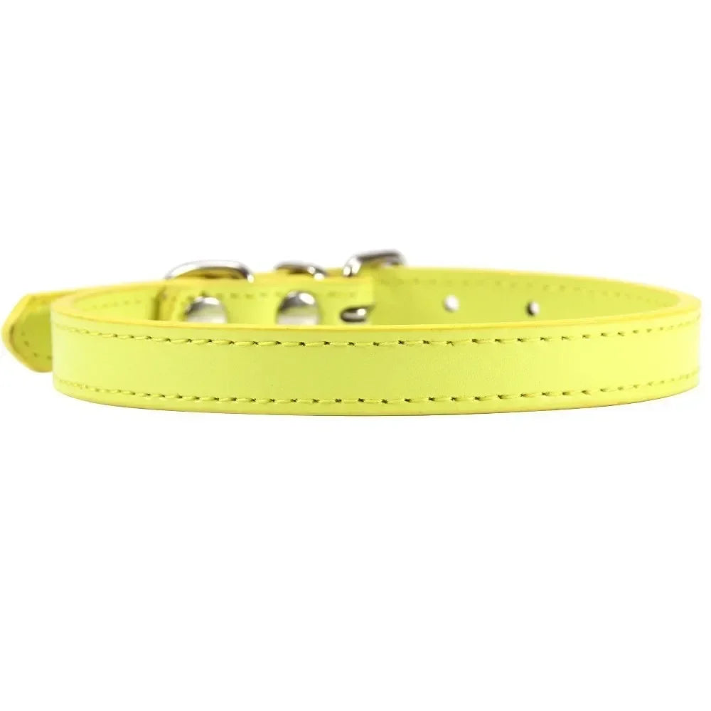 Colorful Leather Puppy Cat Collar Cute - ProPawPet.com