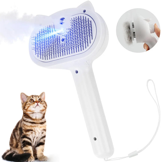Upgraded Pet Steam Brush Spray Grooming Comb - ProPawPet.com