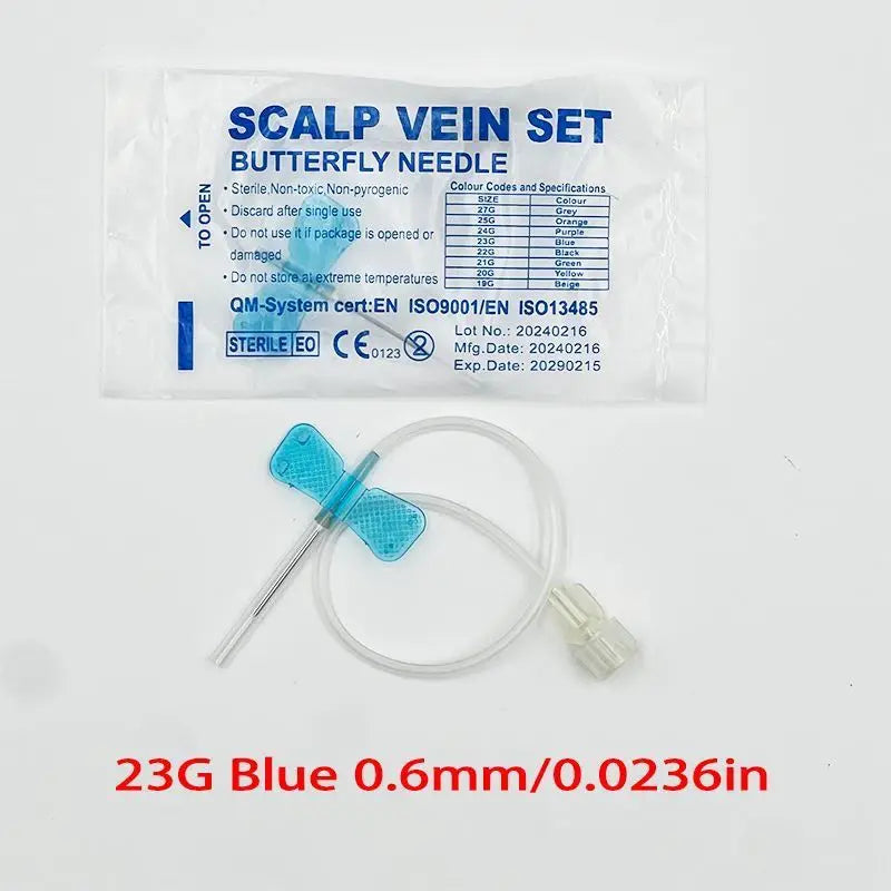 Disposable Screw-type Butterfly Infusion Needle Double Wing – 8 Colors
