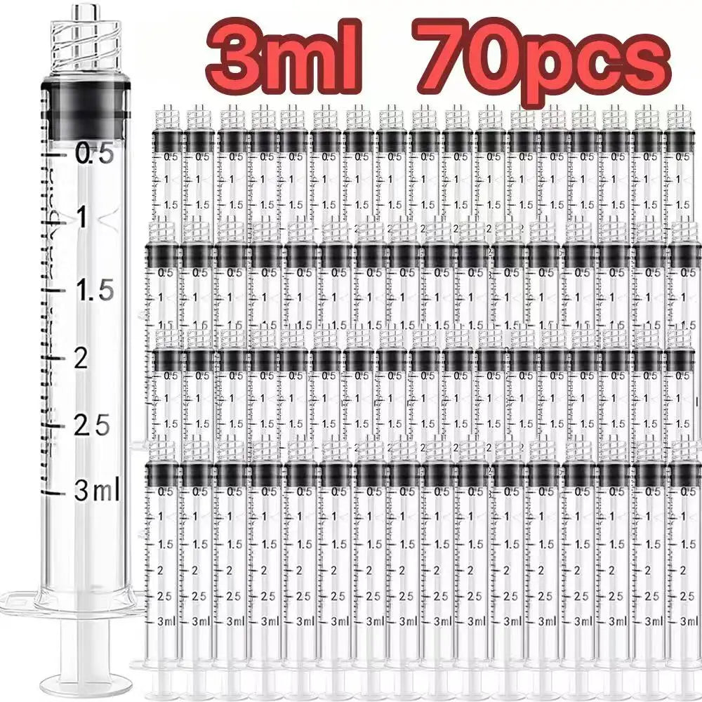 3ml Luer Lock Plastic Syringe Without Needle Liquid Measuring – 6 Colors