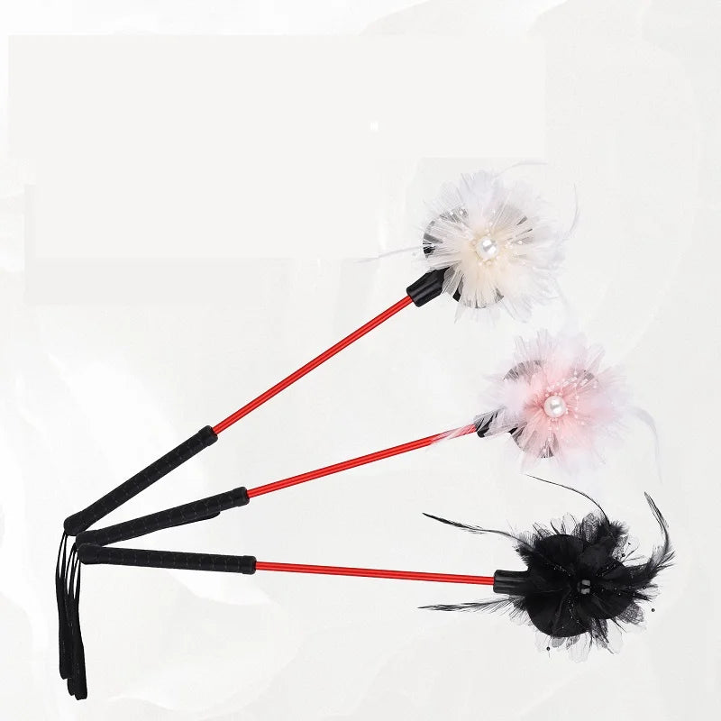 Lace Flower Feather Paddle Horse Riding Crop - ProPawPet.com