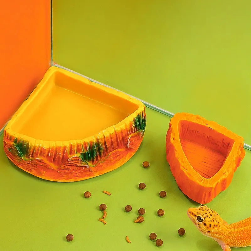 Reptile Corner Hideout & Feeding Dish, PVC - ProPawPet.com
