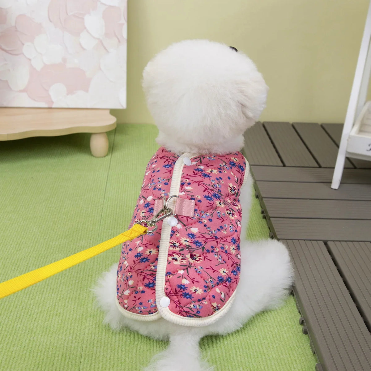 Puppy Floral Vest Pet Clothing Dog Fleece - ProPawPet.com