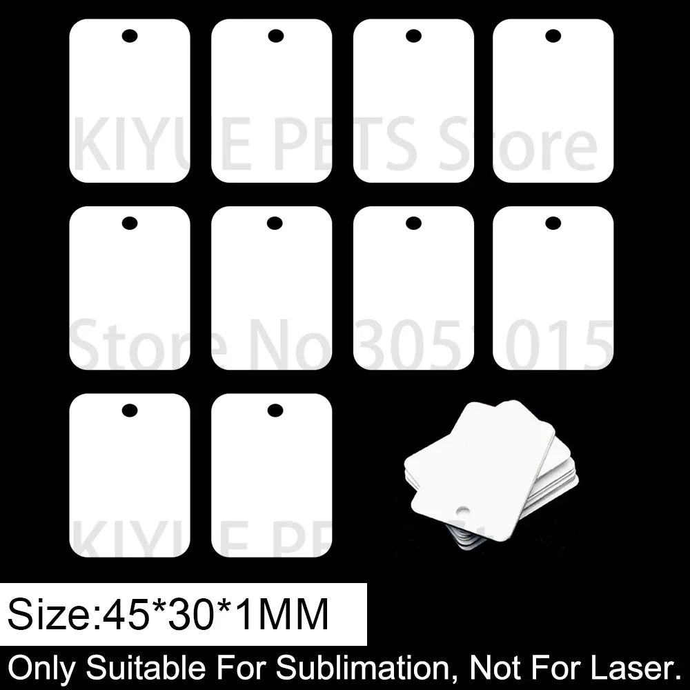 Customize Sublimation Dog Tag Pet Aluminum ID Cat Accessories – 12 Colors