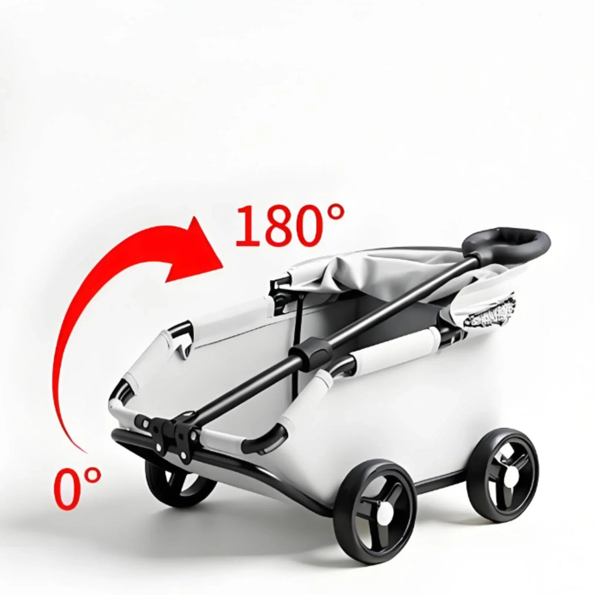Foldable Pet Stroller Telescoping Handle - ProPawPet.com