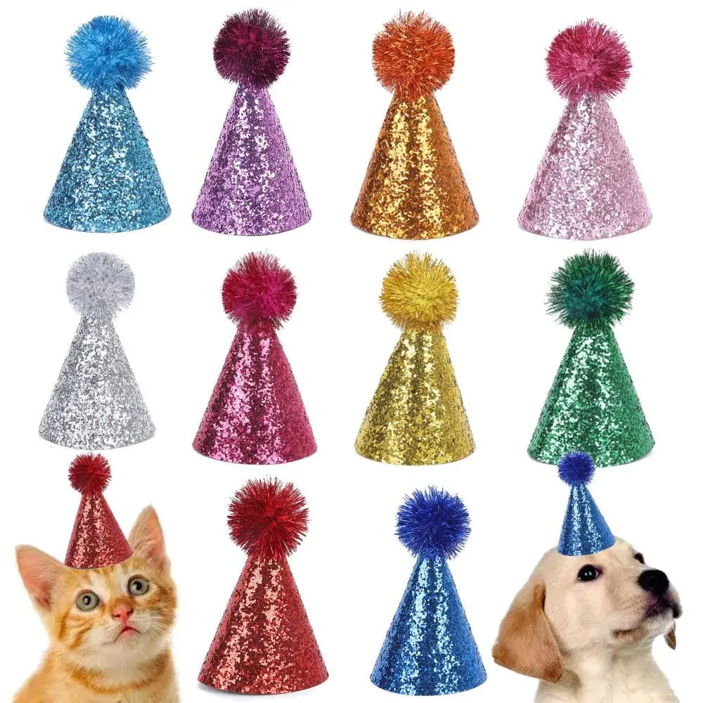 Creative Glitter Dog Birthday Hat Colorful - ProPawPet.com