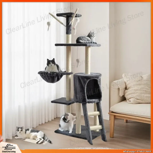 Large Multi-Tier Cat Tree with Cozy Beds Cat - ProPawPet.com