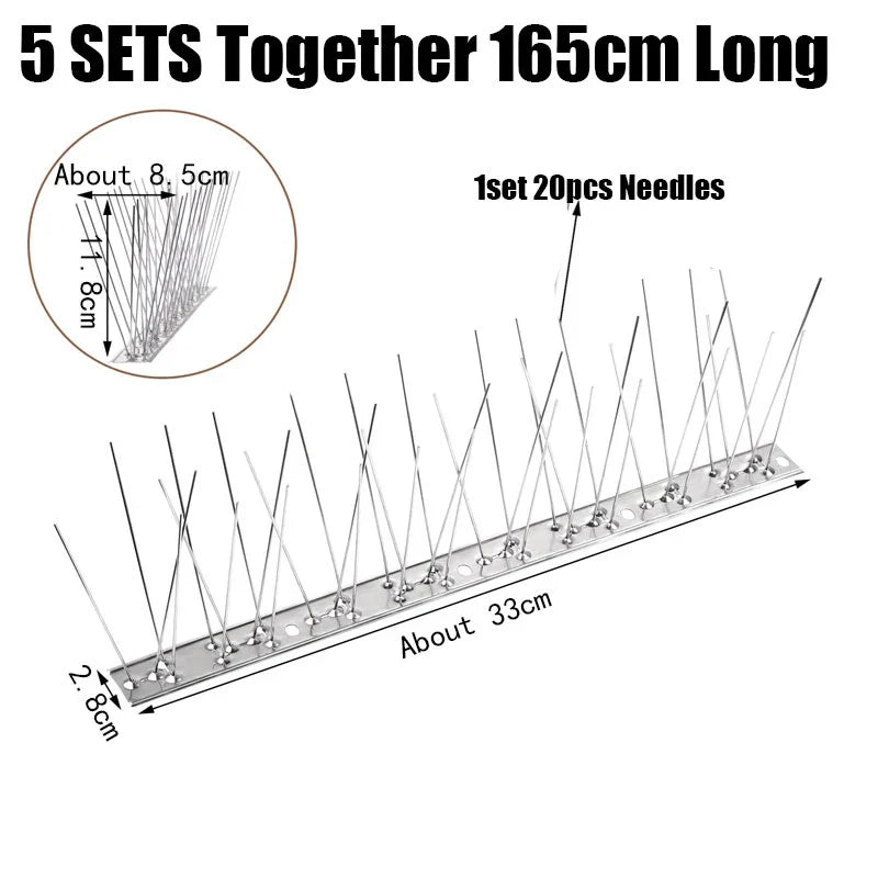 Bird Repeller Spikes Against Pigeons Scare Outside Outdoor – 6 Colors