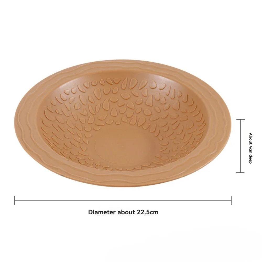 Turtle Bathing Pool, Reptile Feeding Dish Water Pot Landscape – 9 Colors