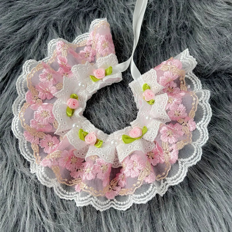 Girls Lace Cat Dog Collar Luxury Wedding - ProPawPet.com