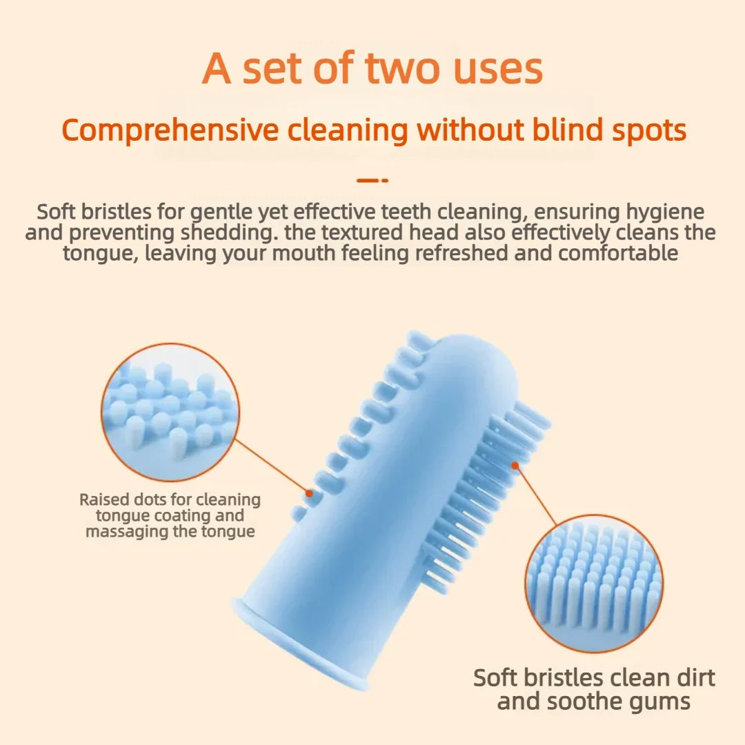 Soft Pet Dog Finger Toothbrush Dog Brush Bad - ProPawPet.com