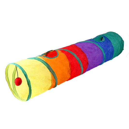 Rainbow Pet Tunnel Polyester Foldable Pets - ProPawPet.com