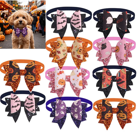 30/50pcs Halloween Small Dog Bow Tie Bat - ProPawPet.com