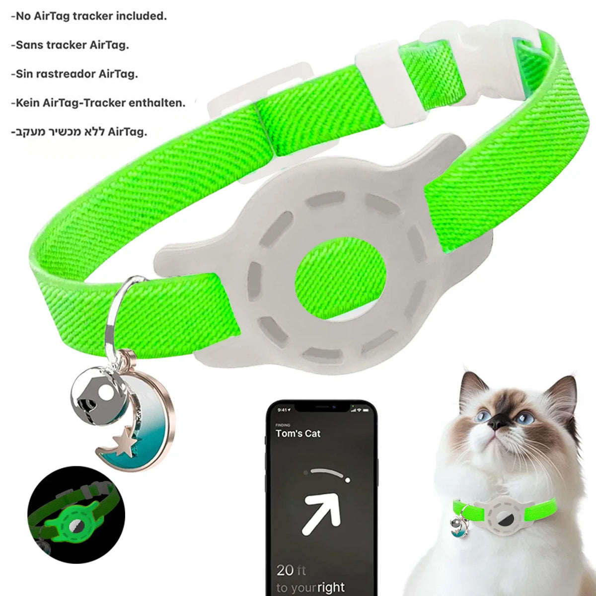 Fashion Airtag Pet Collar Adjustable Elastic - ProPawPet.com