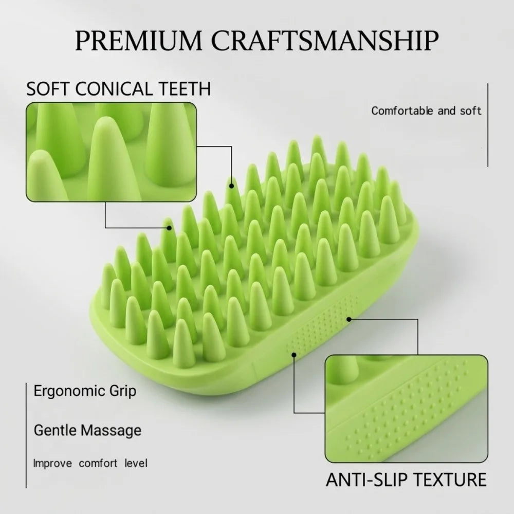 Pet Bath Brush Rubber Comb Hair Removal - ProPawPet.com