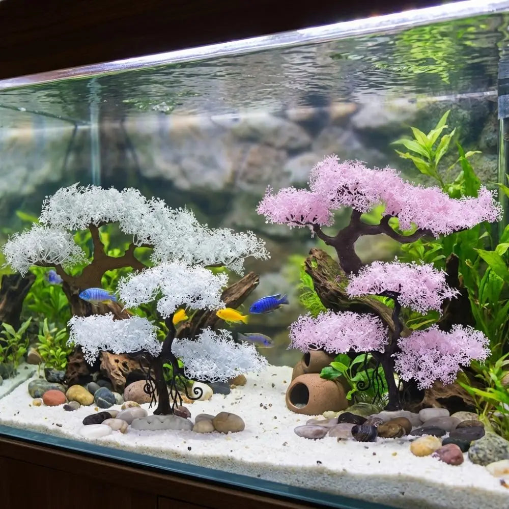 Realistic Aquarium Cherry Blossom Underwater - ProPawPet.com