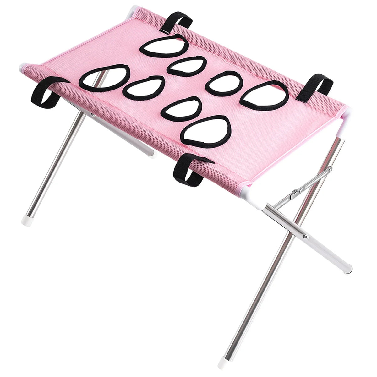 Breathable 3D Mesh Bag Freestanding Grooming Stand, Stainless Steel