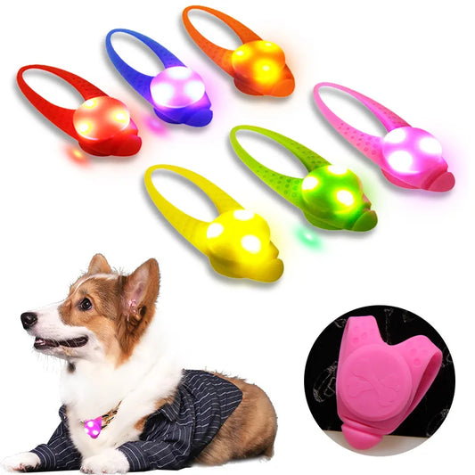 3in LED Pet Dog Collar Pendant Silicone - ProPawPet.com