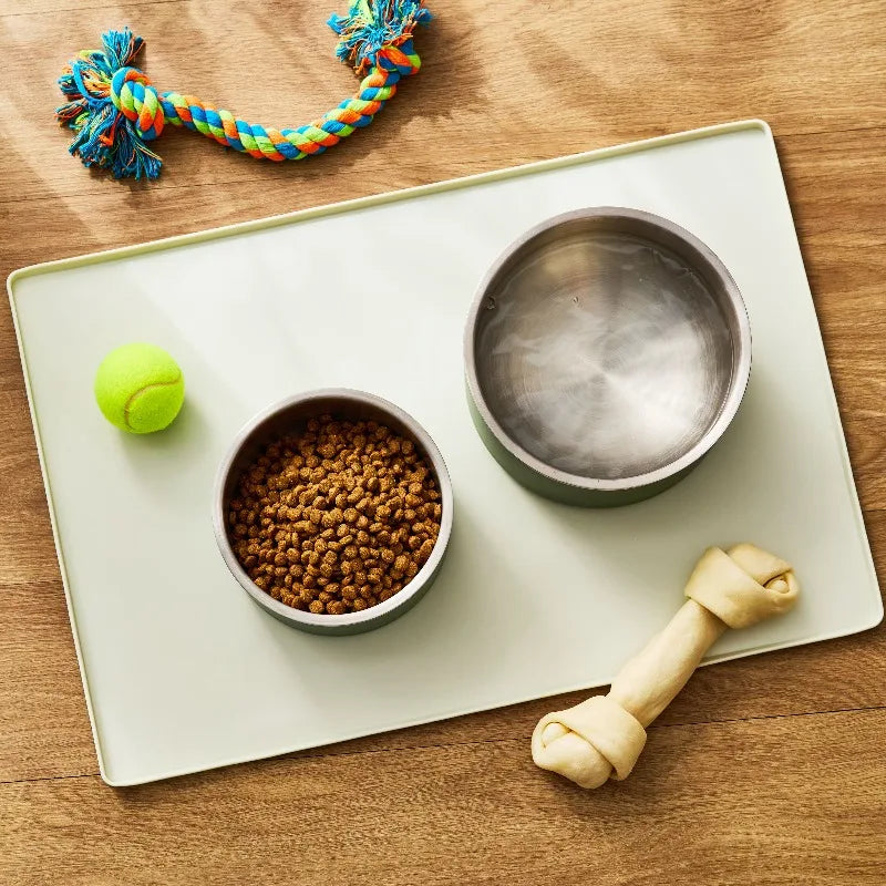 Large Silicone Pet Feeding Mat, Beige, 23.5" - ProPawPet.com