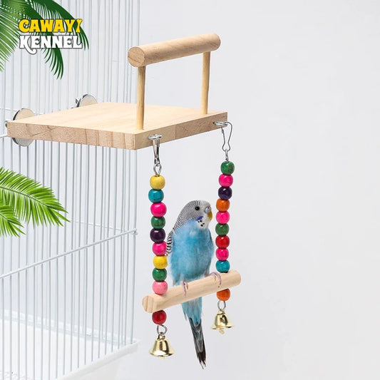 CAWAII KENNEL Pet Bird Swing Toy Wooden - ProPawPet.com