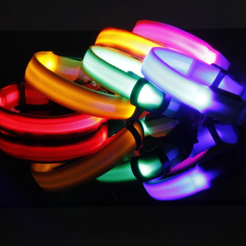 Reflective Nylon LED Pet Dog Collar Safety - ProPawPet.com