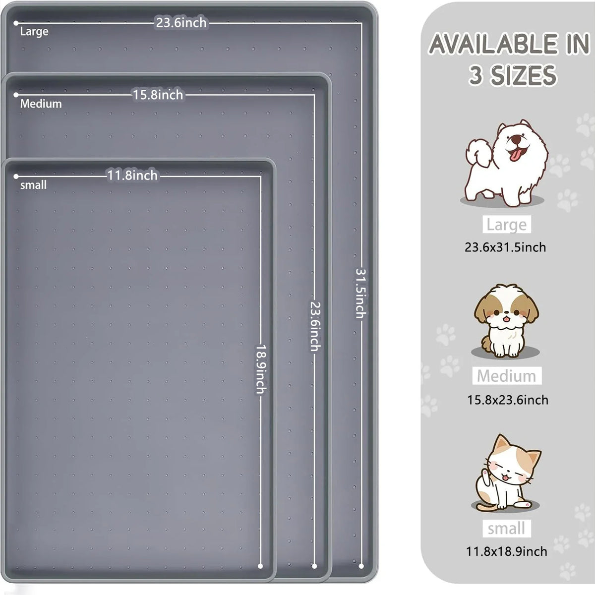 Silicone Cat Dog Food Mat, Anti-Slip Dog - ProPawPet.com