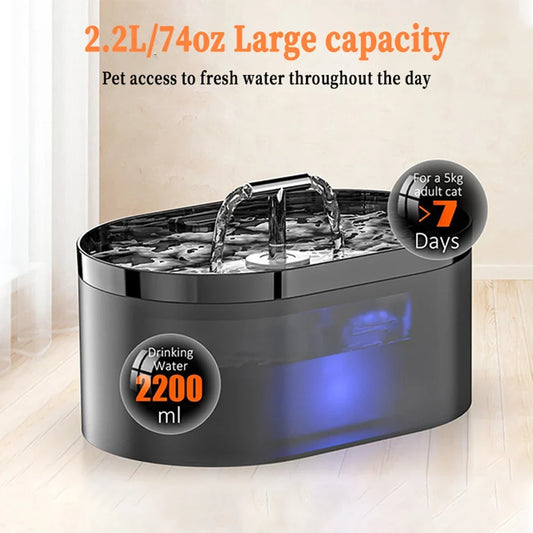 2.2L T-shaped Cat Water Fountain,Pet Water - ProPawPet.com