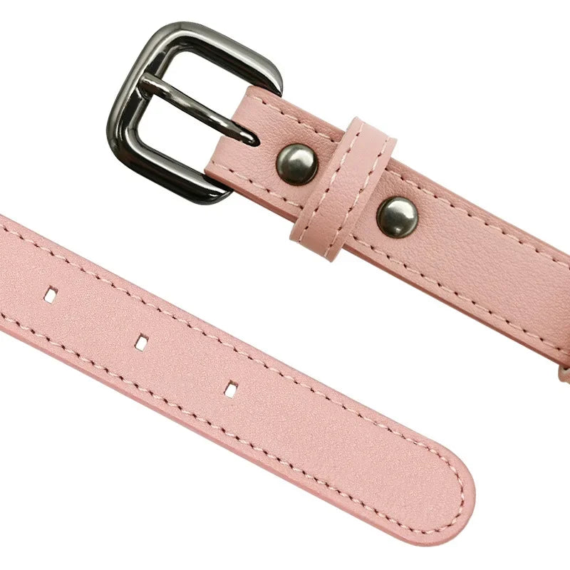 Leather AirTag Cat Collar-Non Breakaway - ProPawPet.com
