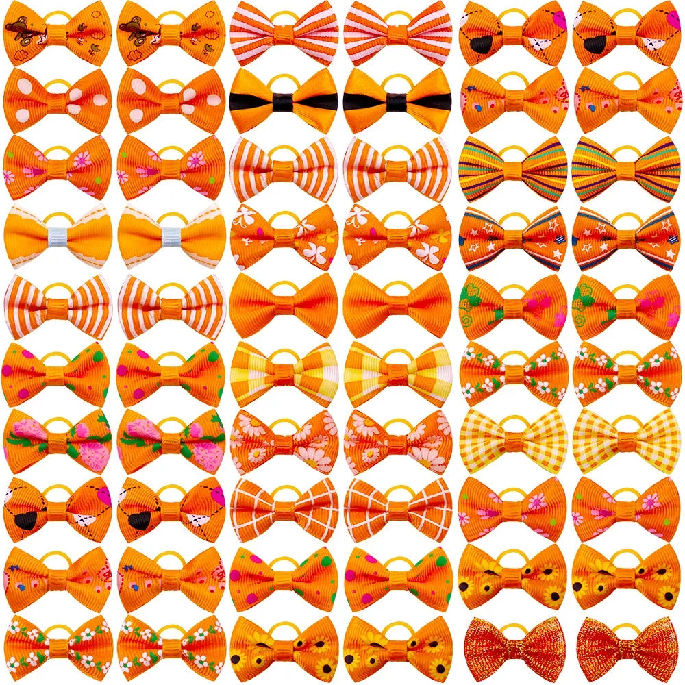 10/20/30pcs Small Dog Decorated Hair Bows - ProPawPet.com